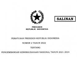 Pemerintah Terbitkan Perpres Pengembangan Kewirausahaan Nasional