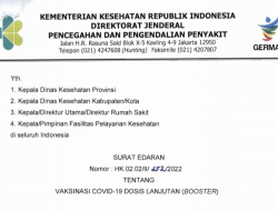 Kemenkes Terbitkan Edaran Pelaksanaan Vaksinasi Booster
