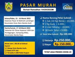 Sambut Ramadhan, Pemko Banda Aceh Gelar Pasar Murah