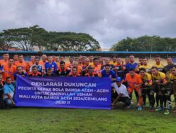 Awak Awai Persiraja Deklarasi Dukungan untuk Aminullah Wali Kota 2024