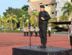 Dansat Brimob Pimpin Apel di Mapolda Aceh