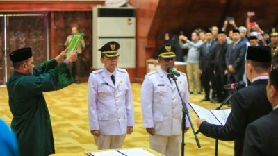 Pj Gubernur Lantik Amiruddin Pj Wali Kota Banda Aceh