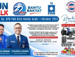 Aminullah Usman: 1 Oktober 2023, DPD PAN Banda Aceh Gelar Fun Walk