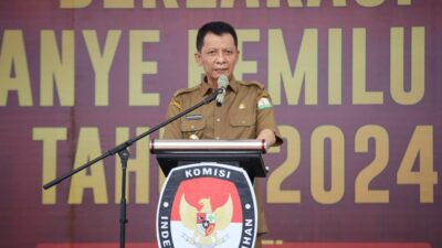 Penjabat Gubernur dan Forkopimda Hadiri Deklarasi Kampanye Pemilu Damai