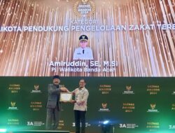 Pj Wali Kota Banda Aceh Raih Baznas Award 2024