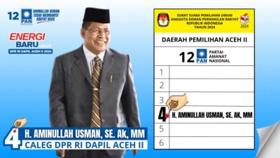 Aminullah Usman Caleg DPR RI Dapil Aceh II Nomor Urut 4 Pendiri Mal Pelayanan Publik Banda Aceh