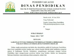 Disdik Larang Keras Pungli Penerimaan Siswa Baru di Aceh, Ini Surat Edarannya