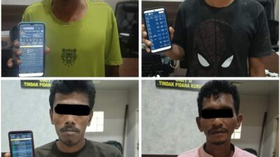 Pemain Judi Online Diamankan Polisi di Banda Aceh