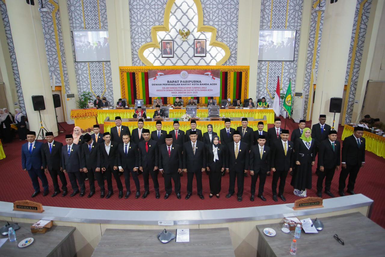 30 Anggota DPRK Banda Aceh Masa Jabatan 2024-2029 | Foto: Aulia Presley