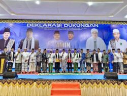 Ulama, Pimpinan Dayah, dan Majelis Taklim, se-Kota Banda Aceh Deklarasi Dukung Aminullah-Isnaini