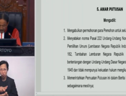 MK Hapus Pasal Presidential Threshold Pada UU Pemilu