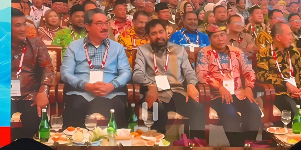 Gubernur Aceh, Muzakir Manaf saat menghadiri acara Silaturahmi Kebangsaan Koalisi Indonesia Maju (KIM) yang digelar di kediaman Presiden RI, Prabowo Subianto, Hambalang, Jawa Barat, Jumat, (14/2/2025).