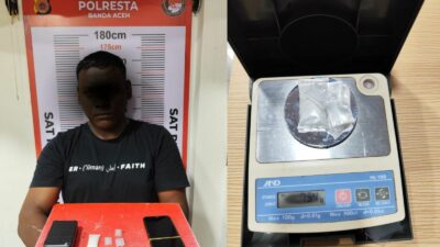 Polresta Banda Aceh Tangkap Pengedar Narkoba, 6 Paket Sabu Diamankan