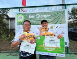 Aminullah/Wahyudi Juara Open Tournament Tenis Wali Kota Cup HUT ke-80 TNI di Lhokseumawe