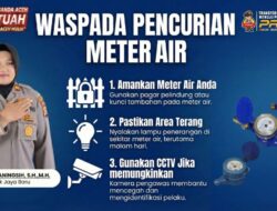 Waspada Pencurian Meteran Air, Polisi Imbau Warga Pasang Pengaman