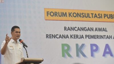 Sekretaris Daerah Aceh, M. Nasir, secara resmi membuka Forum Konsultasi Publik terhadap Rancangan Awal Rencana Kerja Pemerintah Aceh (RKPA) Tahun 2027 yang berlangsung di Hotel Grand Nanggroe, Rabu (8/4/2026).