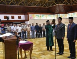 Lantik Tiga Kepala SKPA, Gubernur Mualem Tekankan Percepatan Kinerja dan Serapan Anggaran